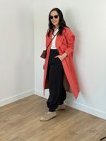 Trench Coat Xadrez Vermelho