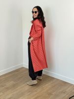 Trench Coat Xadrez Vermelho