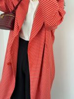 Trench Coat Xadrez Vermelho