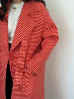 Trench Coat Xadrez Vermelho