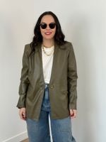 Blazer de Couro Kate Verde