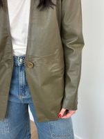Blazer de Couro Kate Verde