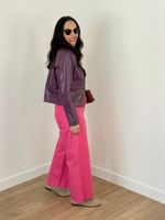 Calça Jordan de Couro Rosa