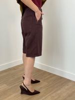 Bermuda Jorts Jeans Marrom