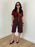 Camiseta Gola V Vinho