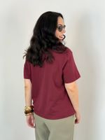 Camiseta Gola V Vinho