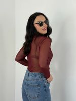 Blusa Tule Vinho