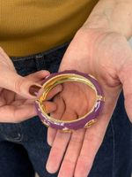 Bracelete Esmaltado Roxo