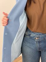 Blazer de Lã Azul Claro
