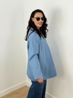 Blazer de Lã Azul Claro