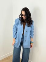 Blazer de Lã Azul Claro