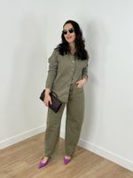 Jeans Barrel Verde