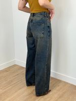 Jeans Barrel Azul Escuro