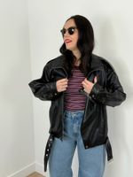 Jaqueta Biker Oversized Black