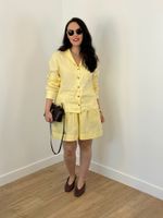 Shorts de Linho Amarelo