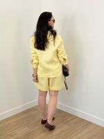 Shorts de Linho Amarelo