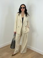 Calça Pantalona Creme