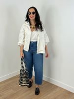 Jaqueta de Tactel Branco