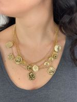 Colar Medalhas Dourado