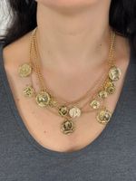 Colar Medalhas Dourado