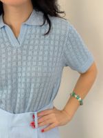 Polo Tricot Azul Claro
