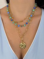 Colar Correntaria Azul