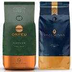 Café em Grãos Orfeu e Santa Mônica 100% Arábica - Combo 2 x 1Kg