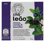 Chá Leão Amora, Mirtilo e Baunilha - 10 Sachês.