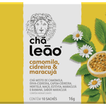 Chá Leão Camomila, Cidreira e Maracujá - 10 Sachês.