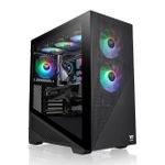 Gabinete Gamer Thermaltake Divider 370 Mid Tower Vidro Temperado 3x Fans ARGB Preto - CA-1S4-00M1WN-00