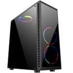 Gabinete Gamer Bluecase BG-014 Mid Tower Preto - BG014GCASE