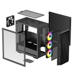 Gabinete Gamer Deepcool CG540 C/ 3 Fans RGB Preto - R-CG540-BKAGE4-G-1