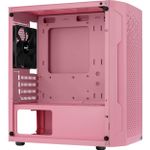 Gabinete Gamer Aerocool Trinity V1 MATX Mid-Tower Vidro Temperado Rosa