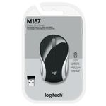 Mini Mouse Logitech M187 Sem Fio Preto 1000DPI – 910-005459