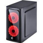Gabinete Gamer PCYES Venus PT2 C/ 2 Fans  Vermelho Mid Tower - VENPTVM2FCA