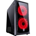 Gabinete Gamer PCYES Venus PT2 C/ 2 Fans  Vermelho Mid Tower - VENPTVM2FCA
