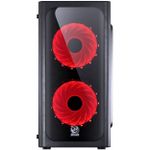 Gabinete Gamer PCYES Venus PT2 C/ 2 Fans  Vermelho Mid Tower - VENPTVM2FCA