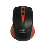Mouse Sem Fio C3Tech Preto e Vermelho - M-W20