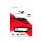 SSD Kingston NV2 500GB NVMe 4.0 M.2 2280 Leitura 3500MB/s Gravação 2100MB/s – SNV2S/500G