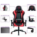 Cadeira Gamer Elements Veda Ignis Preto e Vermelho