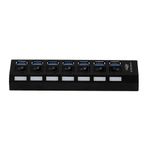 Hub USB C3Tech 7 Portas USB 3.0 com Chave Seletora - HU-S370BK