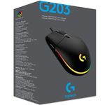Mouse Gamer Logitech G203 RGB Lightsync 6 Botões 8000 DPI Preto – 910-005793