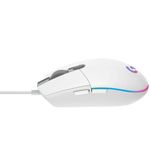Mouse Gamer Logitech G203 RGB Lightsync 6 Botões 8000 DPI Branco – 910-005794