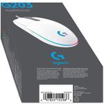 Mouse Gamer Logitech G203 RGB Lightsync 6 Botões 8000 DPI Branco – 910-005794