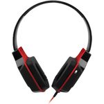 Headset Gamer Multilaser Earpad de Silicone P2 Preto e Vermelho – PH073