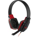 Headset Gamer Multilaser Earpad de Silicone P2 Preto e Vermelho – PH073