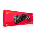 Kit Teclado e Mouse C3Tech KW60BK Sem fio 1600DPI Preto ABNT2