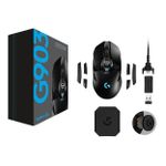 Mouse Gamer Sem Fio Logitech G903 Lightspeed HERO 25K Lightsync RGB 6 Botões 25600 DPI – 910-005671