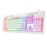 Teclado Gamer Redragon Shiva RGB Chroma USB ABNT2 Branco com Rosa – K512WP-RGB