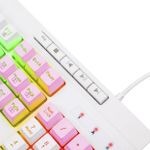 Teclado Gamer Redragon Shiva RGB Chroma USB ABNT2 Branco com Rosa – K512WP-RGB